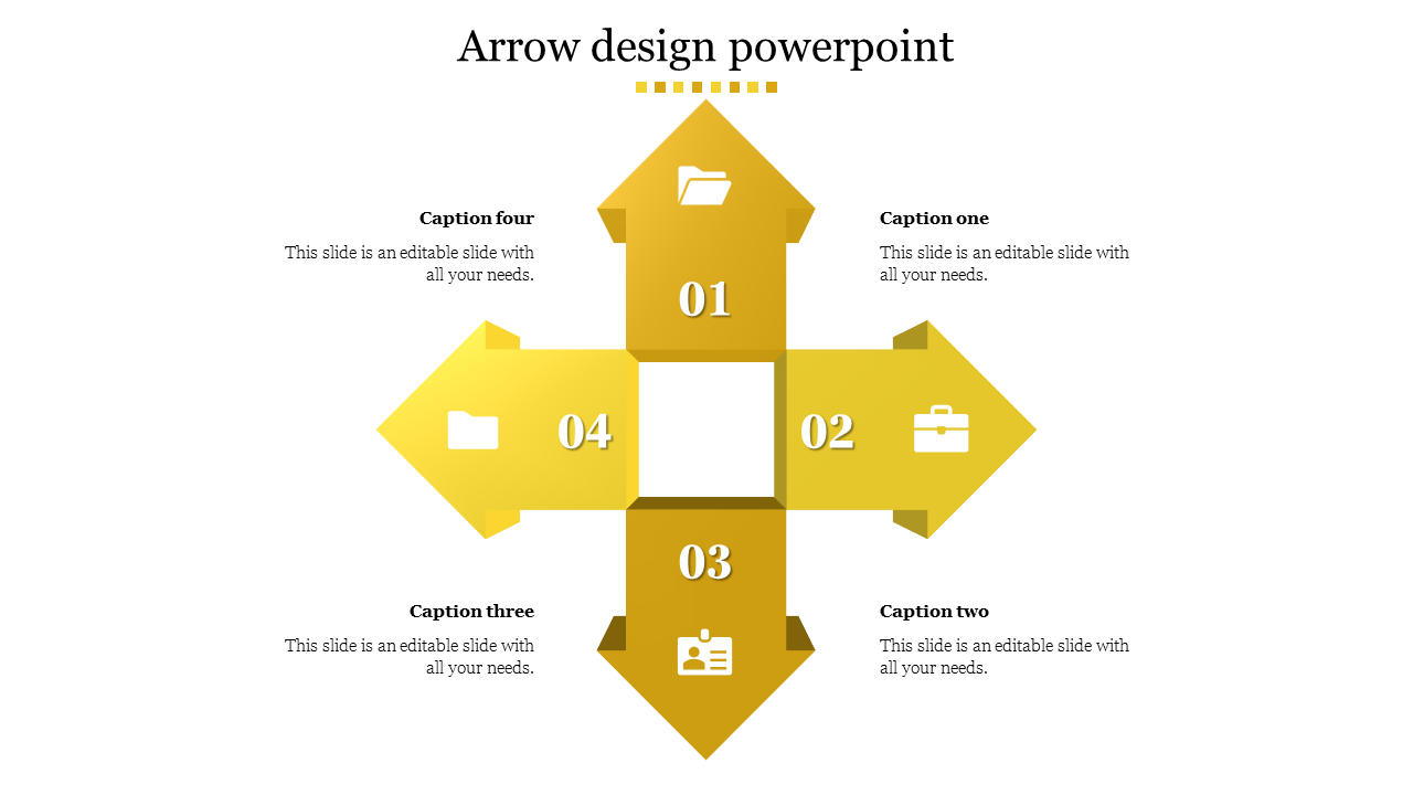 Free - Premium Arrow Design PowerPoint Presentation Slide